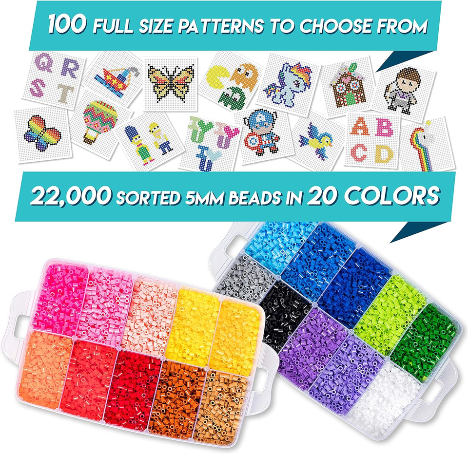 XXL Fuse Beads Kit, Melty Beads Melting Beads for Kids Crafts Iron