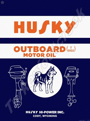 #ad #ad Husky Outboard Motor Oil Metal Sign 3 Sizes to Choose From $14.99