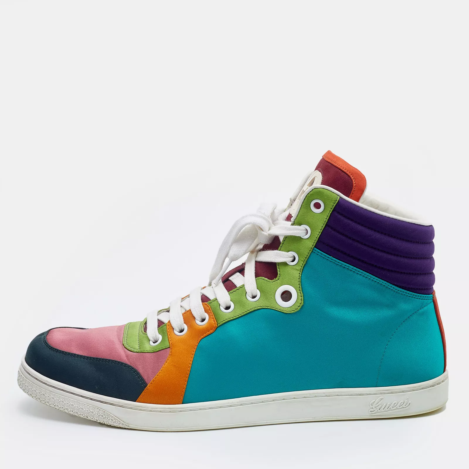 Baskets hautes Gucci multicolores satin coda taille 43