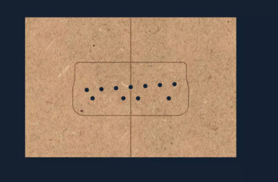 Hipshot Fixed 7 String Drilling Template 0.50'' MDF