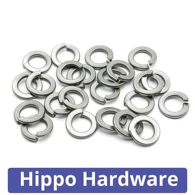 HIPPO HARDWARE Spring Washers Rectangular Split Coil Lock A2 Stainless Steel
