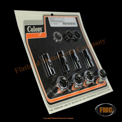 Colony 9970-20, Upper Pushrod Cover Kit, 1999-UP Twin Cam 88, 2017-UP M8, Chrome