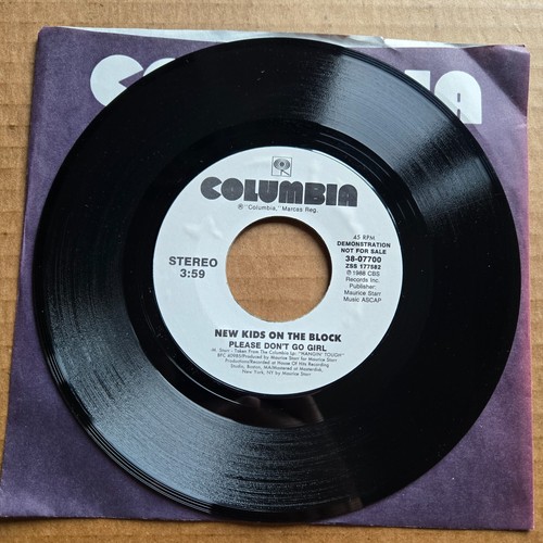 NEW KIDS ON THE BLOCK Please Don't Go Girl DJ PROMO 45 7" Record Vinyl Records - Picture 2 of 2