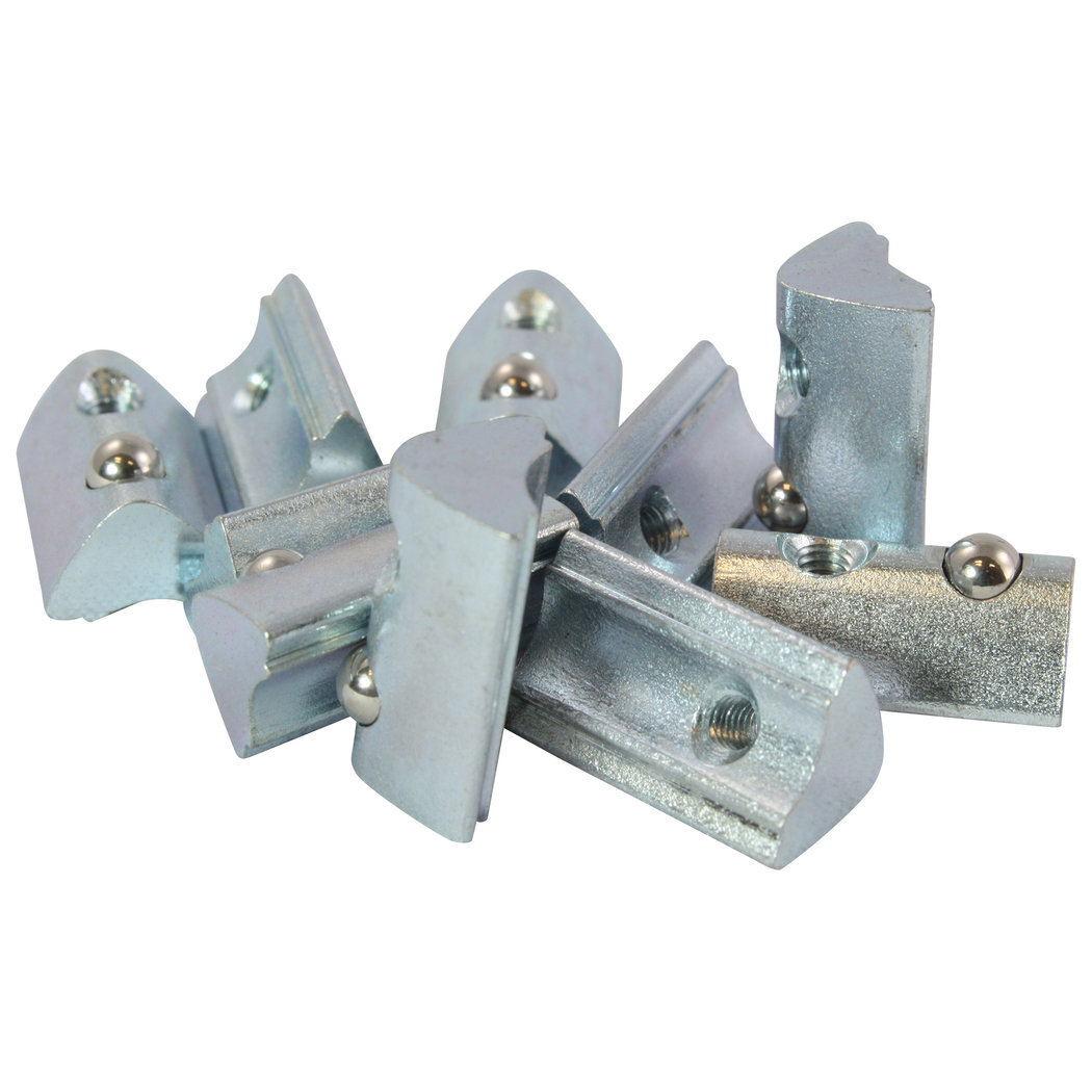 25 Pezzi Scanalature M8 Scanalatura 8 Per Profilo In Alluminio 30 X 30 Mm, Acciaio Al Carbonio Nichelato - Foto 2