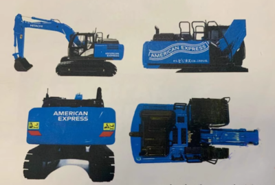 模型工作道具　まとめ売り HITACHI Excavator ZX200-7 Miniature Model 4 Types