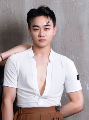 New Latin Dance Tops Men V-Neck Shirt Cha Cha Performance Sexy Wear Competition