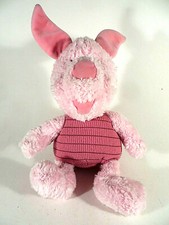 Disney Store Piglet Stuffed Plush Winnie the Pooh Character Fuzzy Pink 16"H