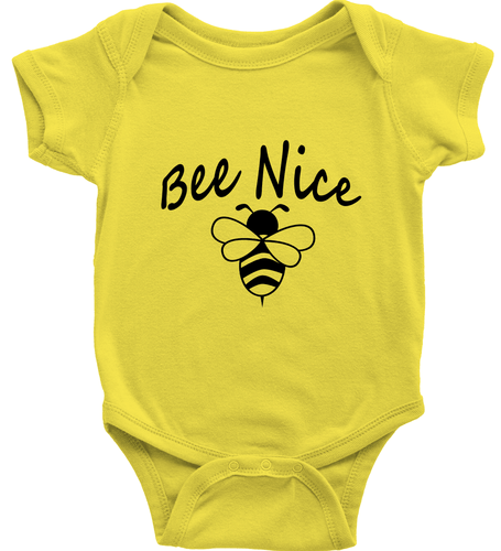 Bee Nice Toddler Kids Boy Tee T-Shirt Infant Baby Bodysuit Clothes Kindness Bee - Picture 30 of 36
