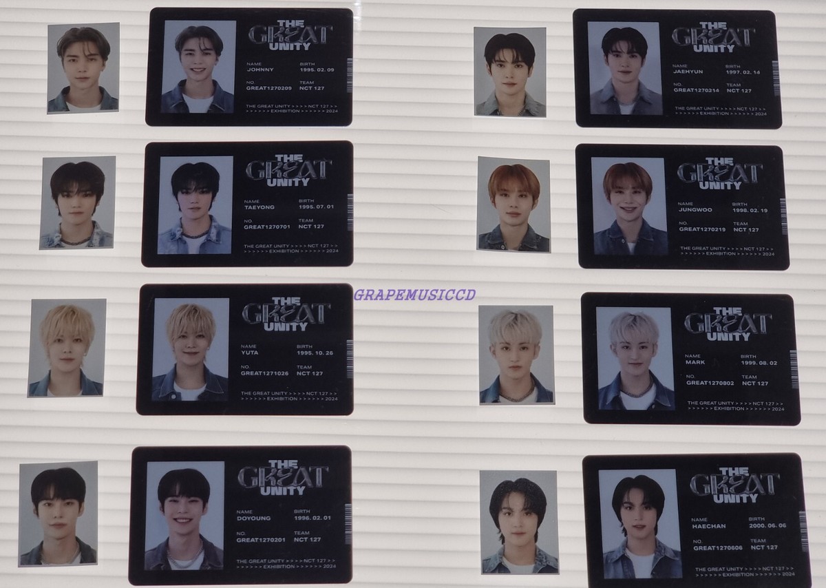 NCT 127 THE GREAT UNITY OFFICIAL MD GOODS ID CARD & ID PHOTO SET