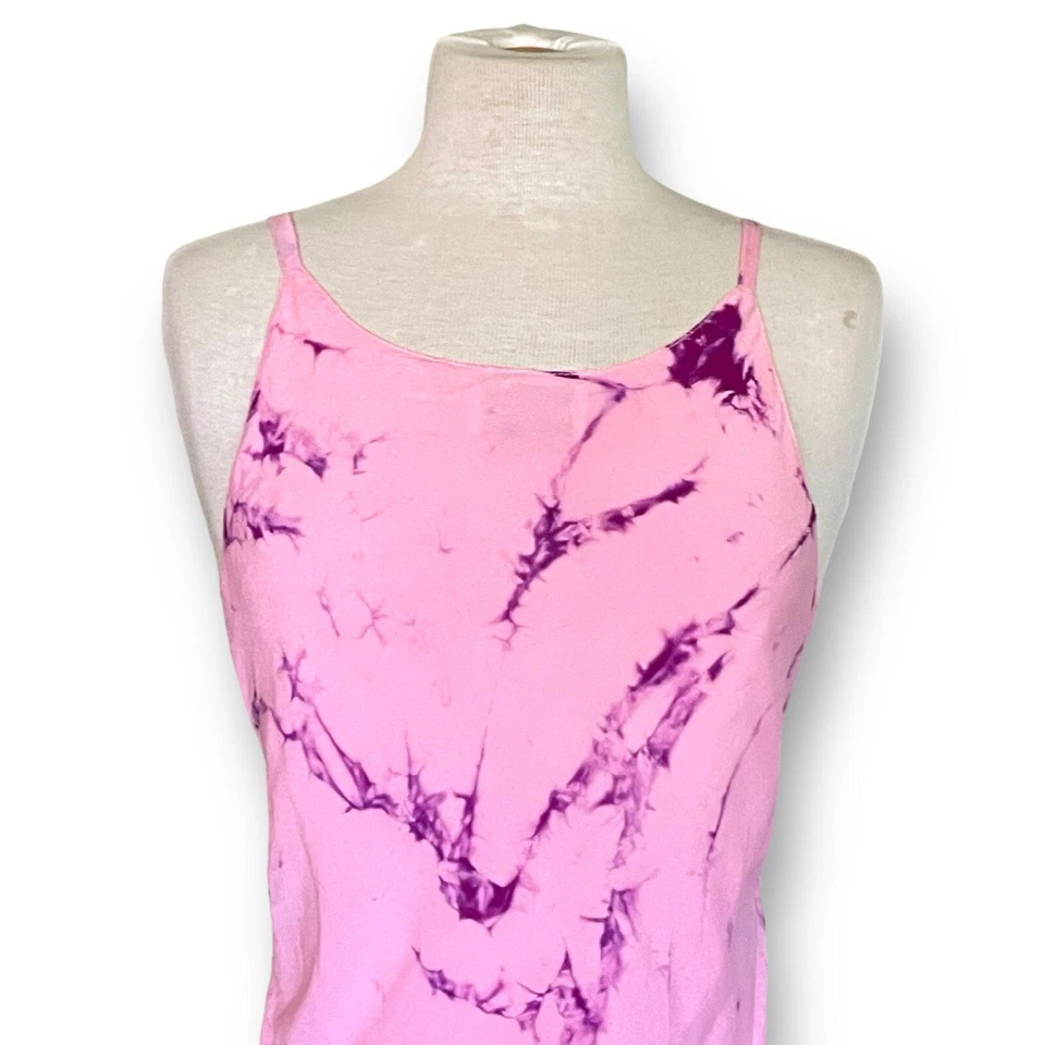 Top de pañuelo Y2K vintage años 90 Millenium para mujer talla única rosa tie dye espalda abierta Foto 2 de 4