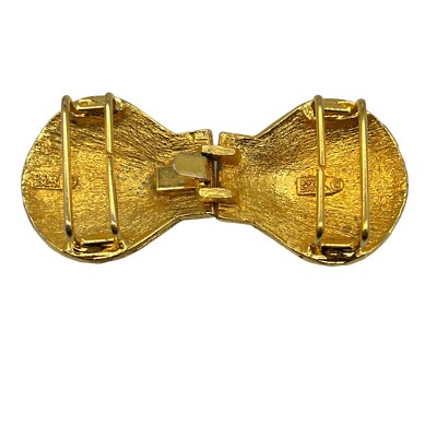 Dotty Smith Double Sea Shell Belt Buckle Gold Tone Clam  display picture 1