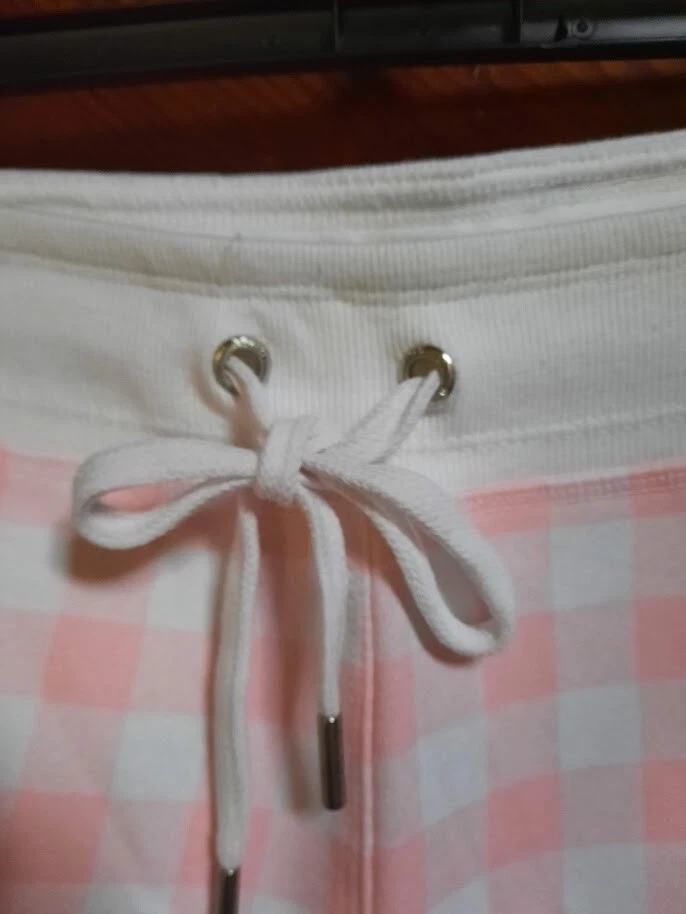 Pantalones Cortos Tommy Hilfiger Deportivos Rosa Guinga Algodón Cordón Talla L Foto 3 de 4