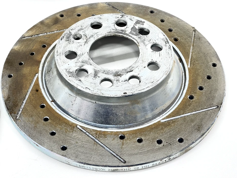 2016–2023 AUDI TT QUATTRO 8S MK3 FRONT & REAR BRAKE DISC ROTOR CROSS DRILLED OEM - Image 2 of 4