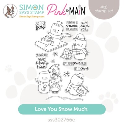 Pink & Main LOVE YOU SNOW MUCH Stamp Set, Stamptember 2023, Simon Says ...