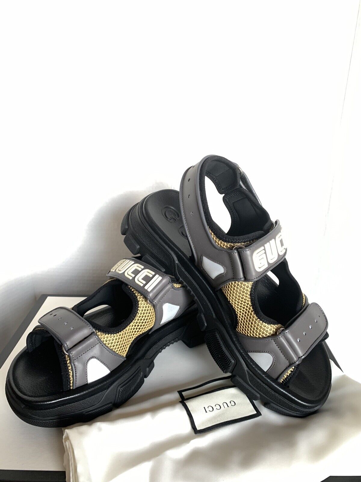 Leather sandals Gucci Multicolour size 8 US in Leather - 26081258