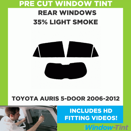 Pre Cut Window Tinting Film for Toyota Auris 5-door Hatch 2006-12 35% Light Rear - Picture 2 of 10