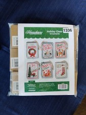 Herrschners Holiday Cheer Christmas Ornaments Counted Cross Stitch KIT w/6 Tins