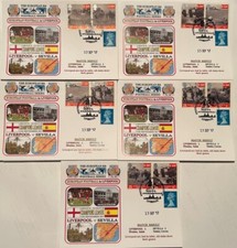 LIVERPOOL V SEVILLA 13TH SEPT  2017 X 5 CHAMPIONS LEAGUE DAWN FIRST DAY COVERS