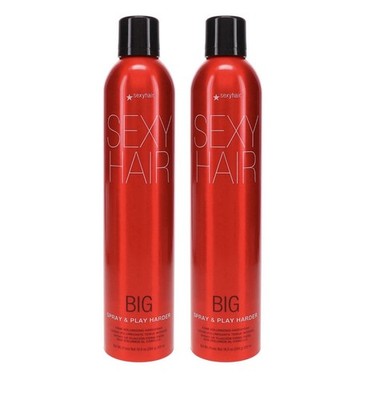 2 x Sexy Hair Big Sexy Hair Spray and Play Harder Firm Volumizing Hairspray 10oz
