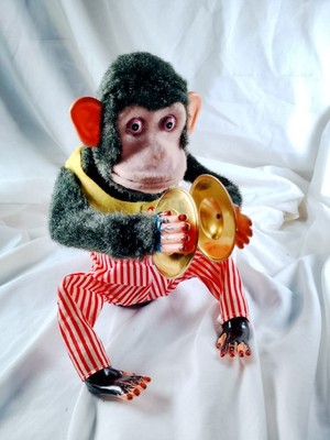 Musical Jolly Chimp Orig Box VTG 1960s Japan Works Great Monkey Daishin Cymbals