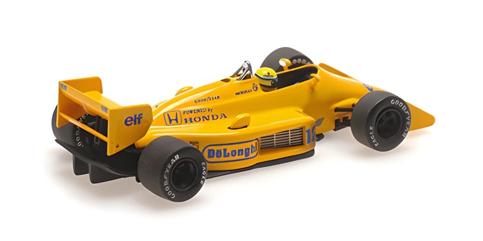 Minichamps 1:43 LOTUS HONDA 99T AYRTON SENNA 1ST WIN MONACO 1987 DIRTY VERSION - Immagine 2 di 3