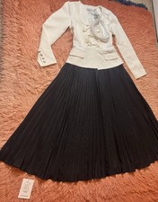 NWT Self-Portrait pleated-skirt midi dress. Size 2