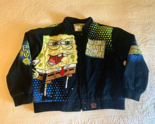 Vintage Y2K JH Design SpongeBob SquarePants Kids Jacket 11-12 Snap Front
