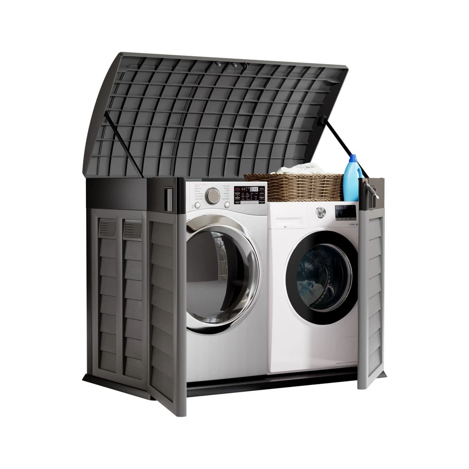 Coffre de jardin 1500L 2 portes 146 x 87 x H119cm INTEC - Photo 3/4