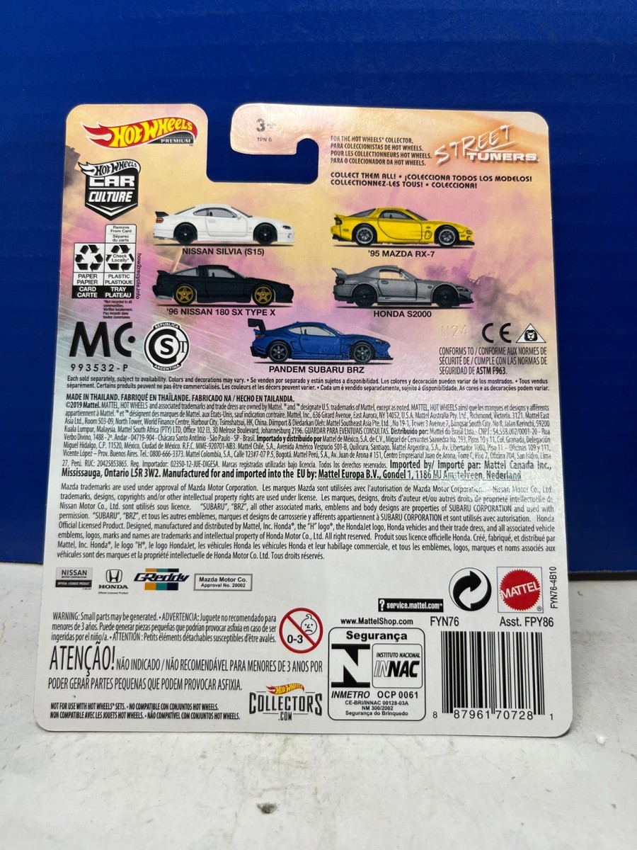 1/64 HOT WHEELS REAL RIDER'S PREMIUM 5/5 STREET TUNERS PANDEM