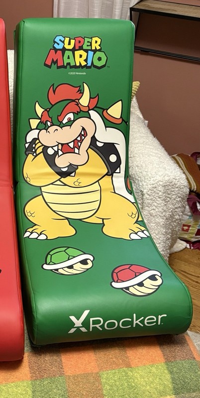 X Rocker Bowser Super Mario Floor Gaming Chair Green Video Game