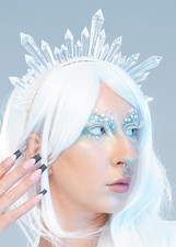 Deluxe Snow Queen Icicle Jewel Crown Headpiece The White Witch