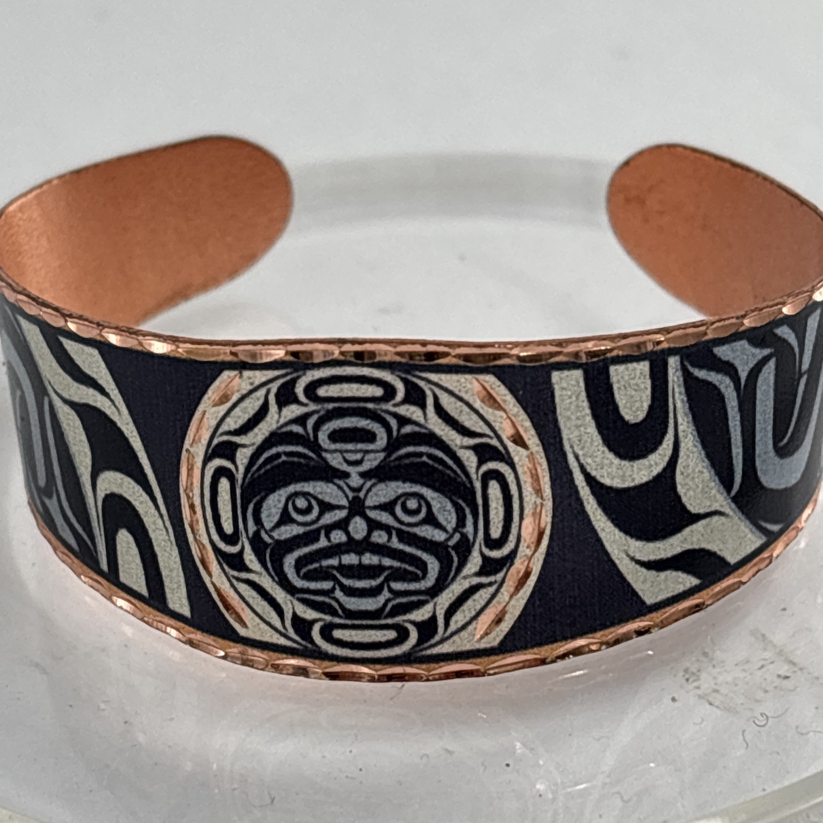 Andy Everson Bracelet Signed Copper Cuff Kwakwaka… - image 3