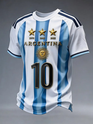 Soccer Jersey 3 Stars Football T-Shirt Kids Teen Short Sleeve Casual Sports Top
