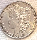 1897 P Morgan tons of luster, bright & beautiful BU free shipping Sigma tested++
