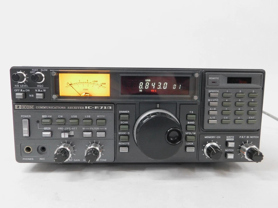 Icom IC-R71A Vintage Radio Communications Receiver + Box + Manual (needs work) - Image 2 of 4