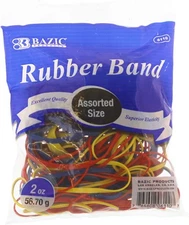 Elastic Rubber Bands Assorted Sizes and Colors Stretchable for Money Bills File