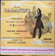 Paganini - Violin Concerto No. 4, GRUMIAUX, G...