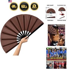 13inch Large Rave Clacking Popping Fan for Line Dancing,Hand Fans for Women F...