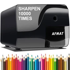 AFMAT P106 Electric Pencil Sharpener, Heavy Duty Pencil Sharpeners for 6-8mm ...