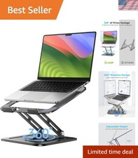 Foldable Ergonomic Laptop Stand  360  Rotating Base Compatible with All Laptops