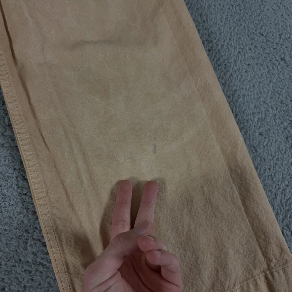 Pantalones de marinero Jesse Kamm tostados cintura alta algodón orgánico pierna ancha pantalón diseñador Foto 4 de 4