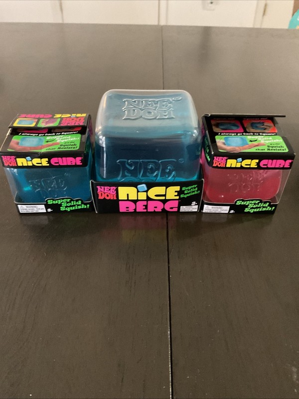 3 Pcs Nee Dough Nice Big Big Size And 2 Nice Cube Pink And Blue