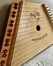 Lap Harp Folk Art Instrument Wooden String Zither Belarus USSR Nepenenoyka 