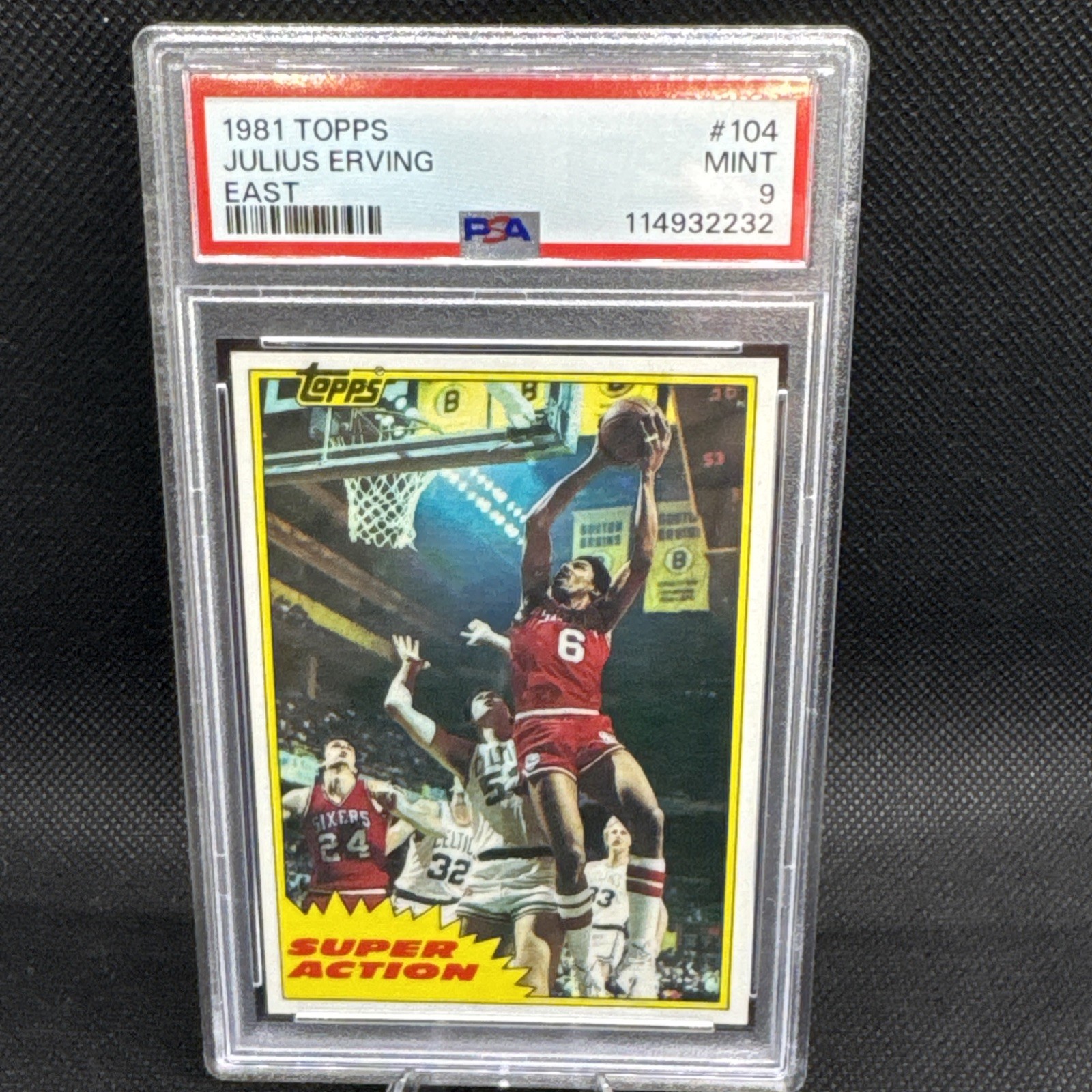 1981 Topps Julius Erving #104 PSA 9 Mint HOF Philadelphia 76ers