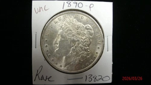 1890-P UNC MORGAN SILVER DOLLAR #3820