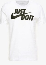 Image of Nike Air Large Just Do It Print Swoosh Men T-Shirt logo Top Size XS-2 M-L-XL-2XL