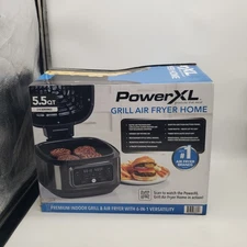 PowerXL Grill Air Fryer Home - Black, 5.5 qt