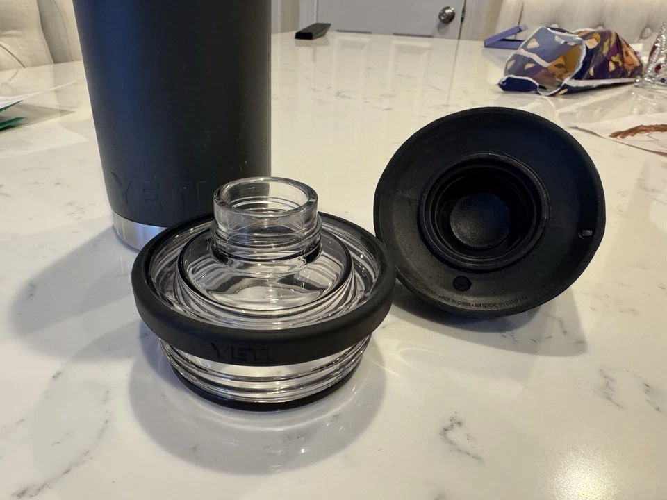 Yeti 18oz Rambler Bottle w Chug Cap Charcoal Color - Image 4 of 4