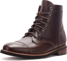 PARTY Mens Dress Boots - Casual Lace-up Chukka Leather Boots for Men 8.5