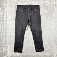 John Varvatos Bowery Jeans Men  s Size 32x27 Slim Straight Dark Wash Black Denim